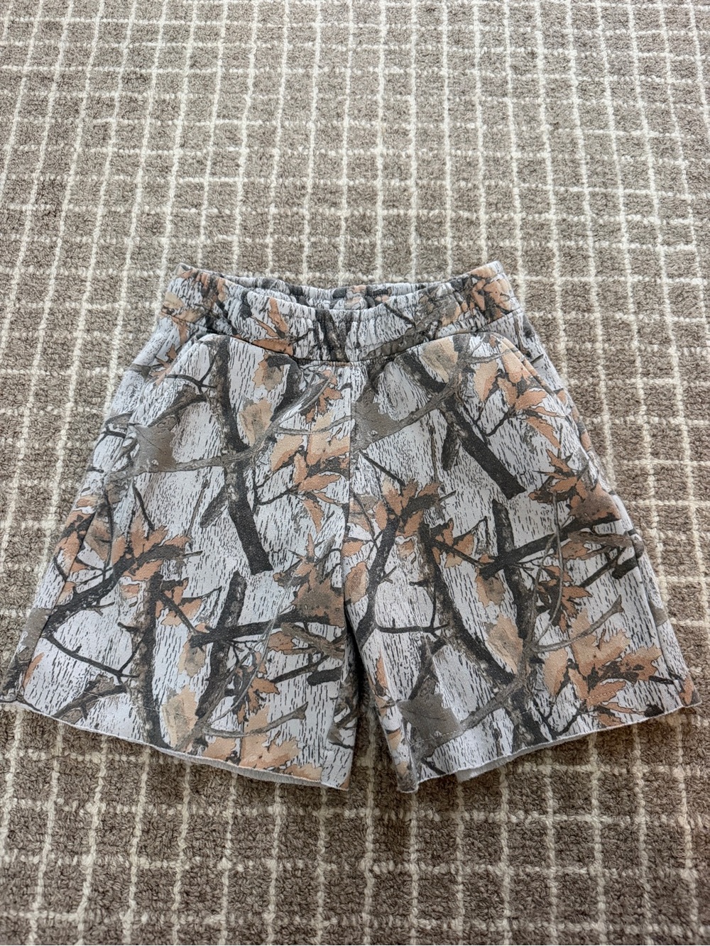 Cat & Jack Boys Camo-Print Elastic Waist Shorts - Gray & Brown